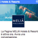 Meliá, ora gli hotel si prenotano su Facebook