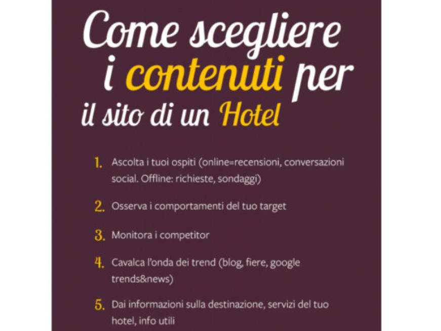Hotel, come scegliere i contenuti web per spingere il direct booking