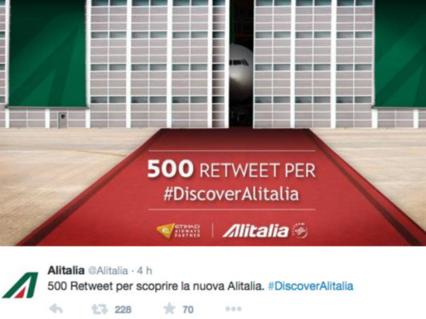 Parte la campagna #DiscoverAlitalia, 9 video verso la nuova livrea