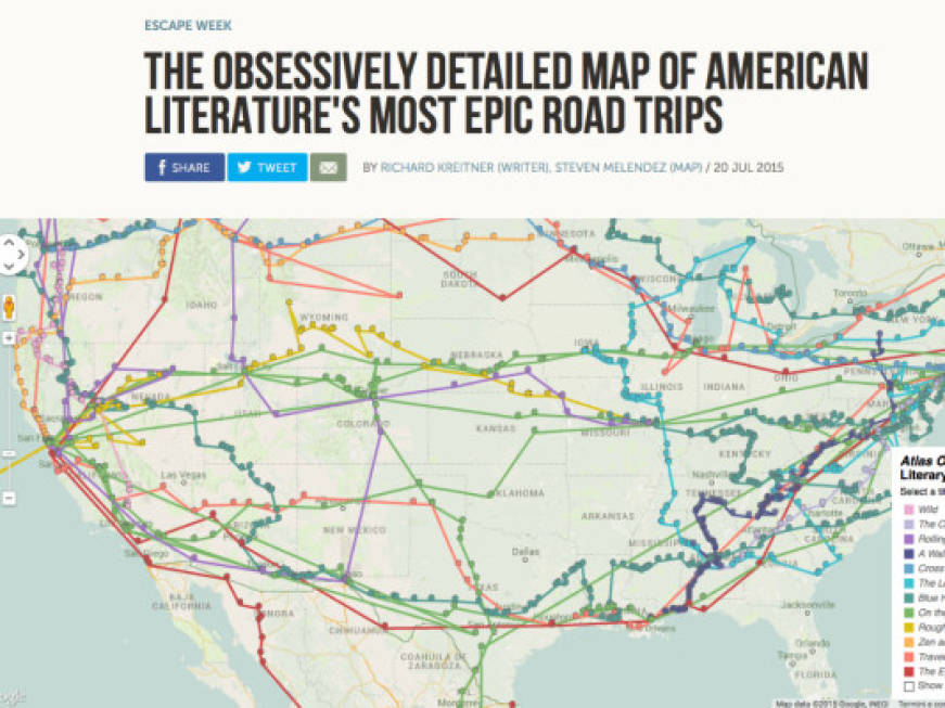 Usa &amp;#39;on the road&amp;#39;: una mappa interattiva con dodici itinerari