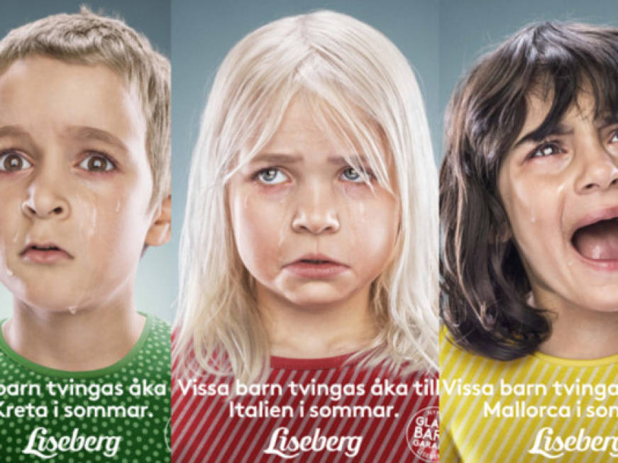 Pubblicità choc in Svezia: le vacanze in Italia fanno piangere i bambini