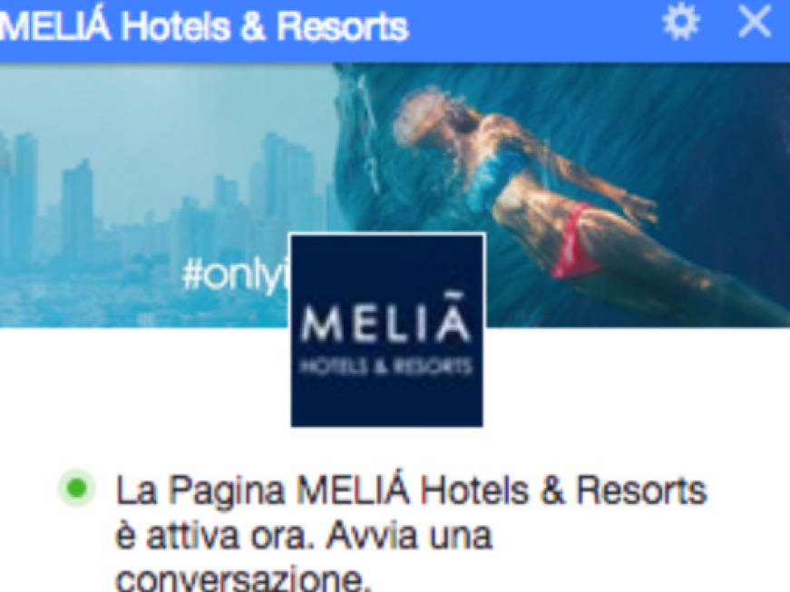 Meliá, ora gli hotel si prenotano su Facebook
