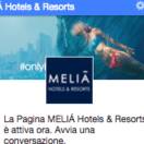 Meliá, ora gli hotel si prenotano su Facebook