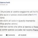 L’appello di Sabrina Ferilli sui social: “Sono a Ischia, funziona tutto”