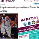 Air Italy 'Gold sponsor' del Dinamo Basket fino al 2022