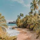 Wild caribbean beach of Manzanillo at Puerto Viejo, Limon, Costa Rica