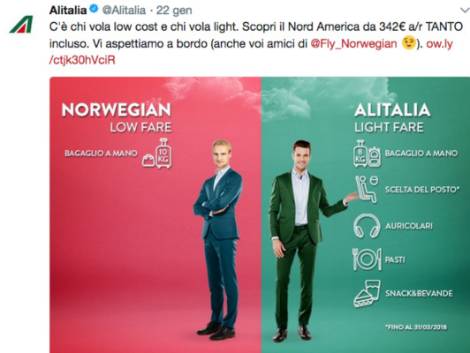 Alitalia e Norwegian, il duello delle tariffe low cost verso gli Usa si combatte anche sui social