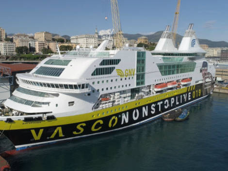 Gnv, parte oggi da Genova la nave di Vasco Rossi