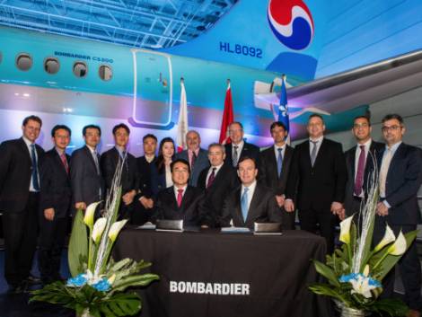 Korean Air introduce il Bombardier CS300 e lancia la Premium Economy