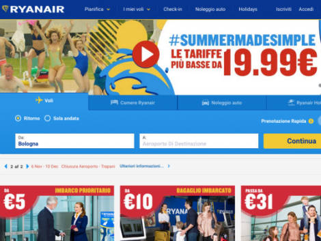 Ryanair lancia AlexaPrenotazione vocale sul portale web del vettore low cost