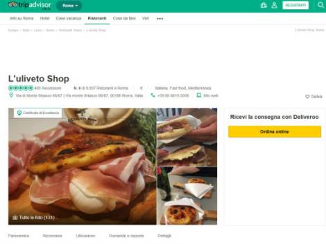 TripAdvisor e Deliveroo, un accordo per il food delivery