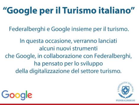 Federalberghie Google presentano gli strumenti online per il turismo