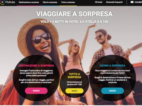 Arriva in Italia Flykube, la piattaforma dei viaggi a sorpresa