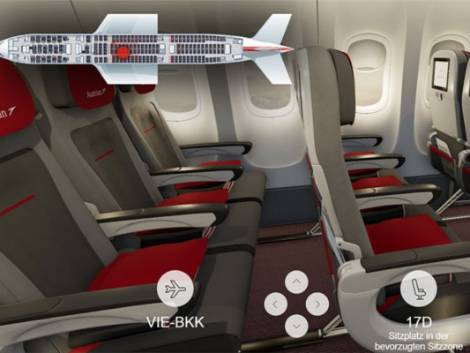 Scegliere il posto in aereo in 3D, la novità di Austrian Airlines