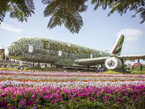 L'aereo Emirates più speciale: un A380 realizzato con mezzo milione di fiori