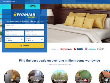 Ryanair si allea con SiteMinder per le prenotazioni online degli hotel