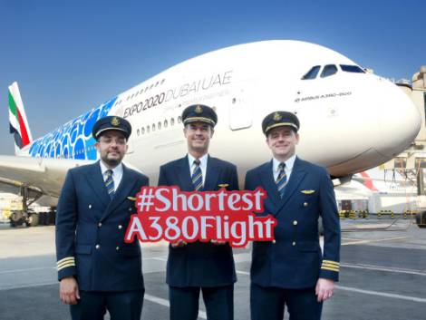 Emirates e la rotta più breve per un A380: i numeri e le curiosità