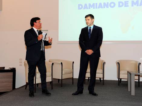 Ivan Zilio, presidente Primarete, con il Professor Damiano De Marchi, docente a contratto di Economia e Politica del Turismo dell'Università Ca' Foscari di Venezia