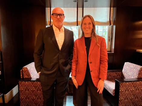 Nella foto la ceo Marloes Knippenberg con il direttore comunicazione e marketing Giacomo Nicolodi