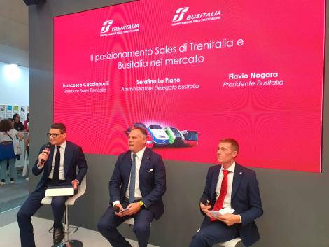 Da sinistra. Francesco Cacciapuoti, Trenitalia, Serafino Lo Piano e Flavio Nogara, Busitalia.