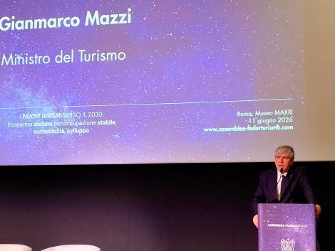 Il ministro Gianmarco Mazzi all’assemblea di Federturismo Confindustria