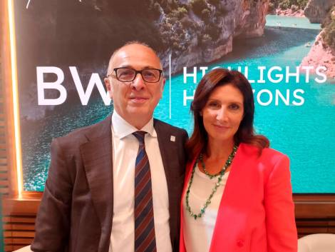 Il presidente di Bwh Hotels Italia &amp; SEE Walter Marcheselli e la ceo Sara Digiesi