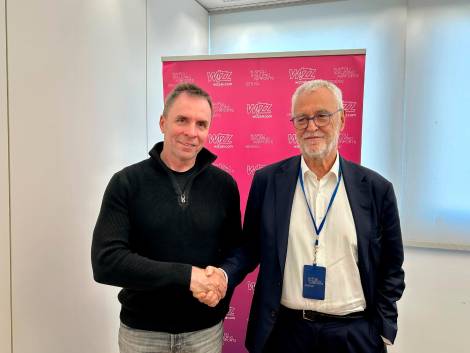 József Váradi, ceo di Wizz Air, e Roberto Barbieri, amministratore delegato di Gesac