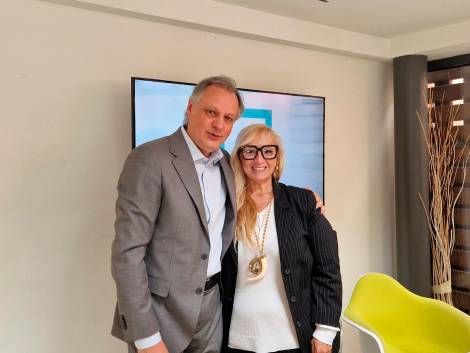 Mario Vercesi, a.d. Gattinoni Travel; Antonella Ferrari, network director Gattinoni Travel