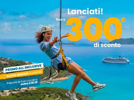“Lanciati verso nuove mete!”: è l’invito dell’ultima iniziativa commerciale firmata Costa Crociere