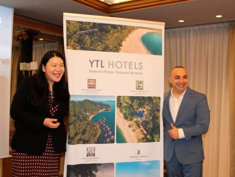 Yeoh Pei Xien e Mohannad Shaweesh, YTL Hotels, hanno incontrato il trade a Milano