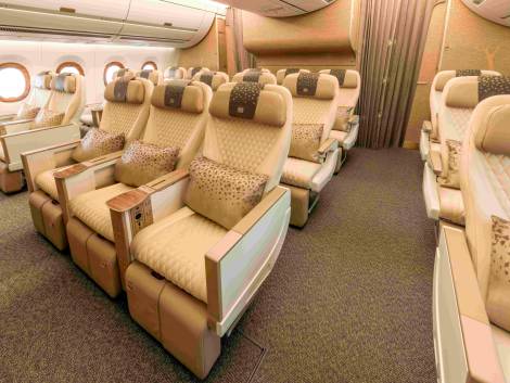 La Premium Economy di Emirates sull’A350