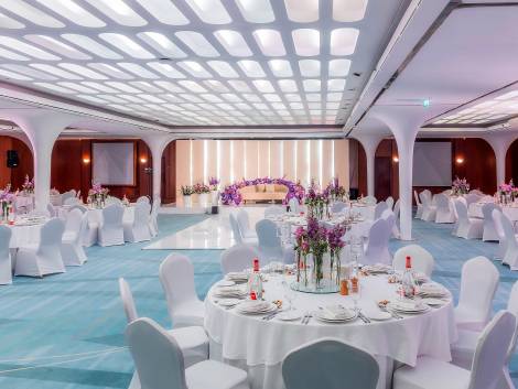 La Queens Room con il suo iconico soffitto