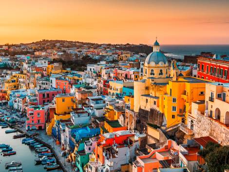 Una vista di Procida dall’alto
