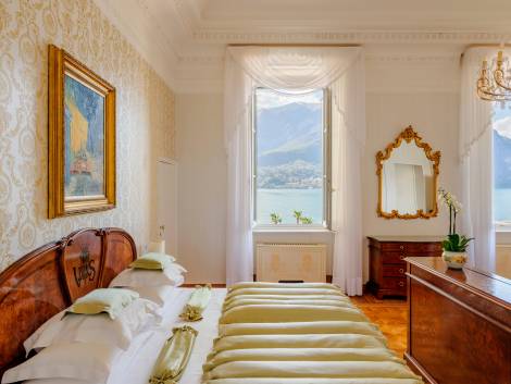Una suite del Relais &amp; Châteaux Grand Hotel Villa Serbelloni