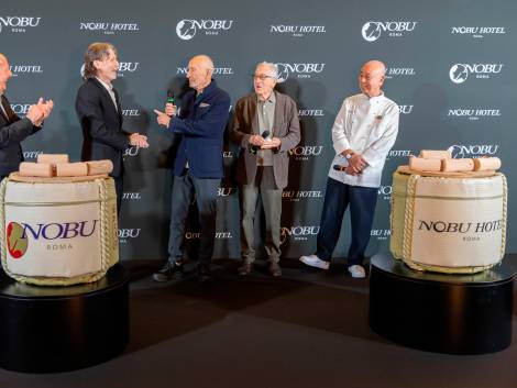 Trevor Horwell, Carlo Acampora, Meir Teper, Robert De Niro e Nobu Matsuhisa.