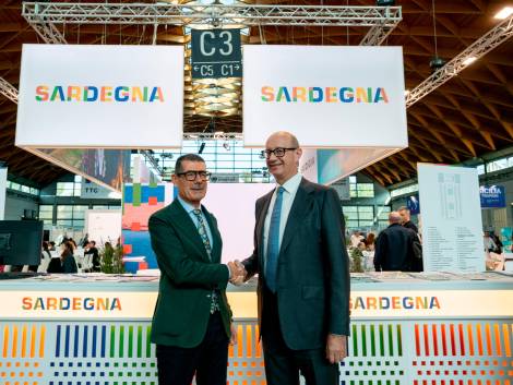 Il presidente di IEG Maurizio Ermeti e l’assessore al Turismo della Sardegna Franco Cuccureddu
