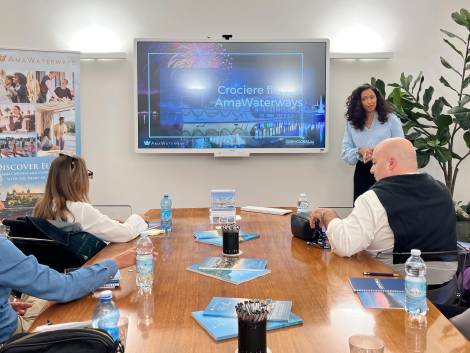 L’incontro negli uffici di Global Gsa, rappresentante AmaWaterways in Italia