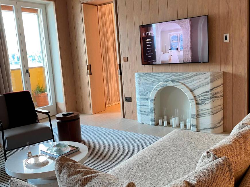 Uno dei salotti della Penthouse Suite