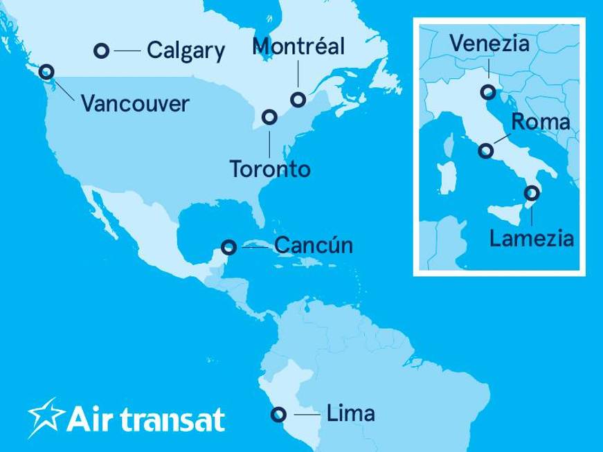 Air Transat: estate 2026 in Canada, Messico e Perù