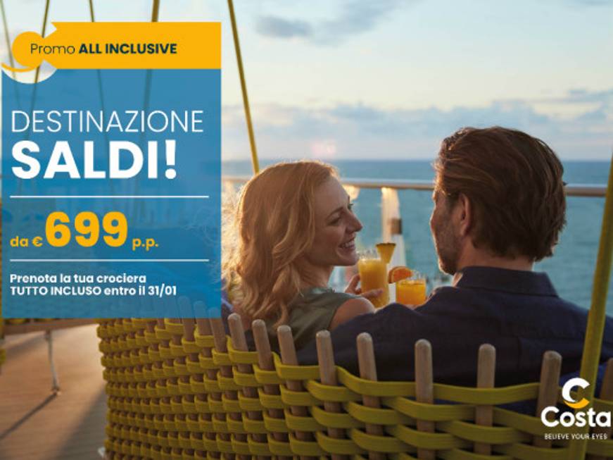 Caraibi, Emirati Arabi, Nord Europa e Mediterraneo: una crociera Costa All-Inclusive!