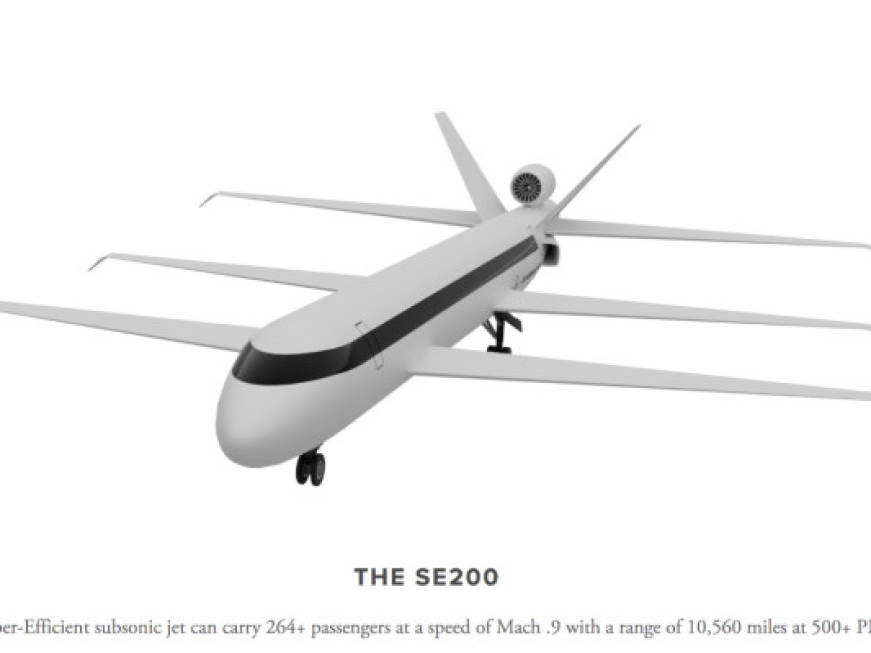 Sei ali e consumiridotti: arriva l’SE200, l’aereo del futuro Le prime immagini