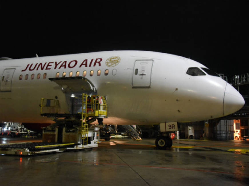 Italia-Cina, a Malpensa arriva Juneyao Airlines: bisettimanale su Zhengzhou
