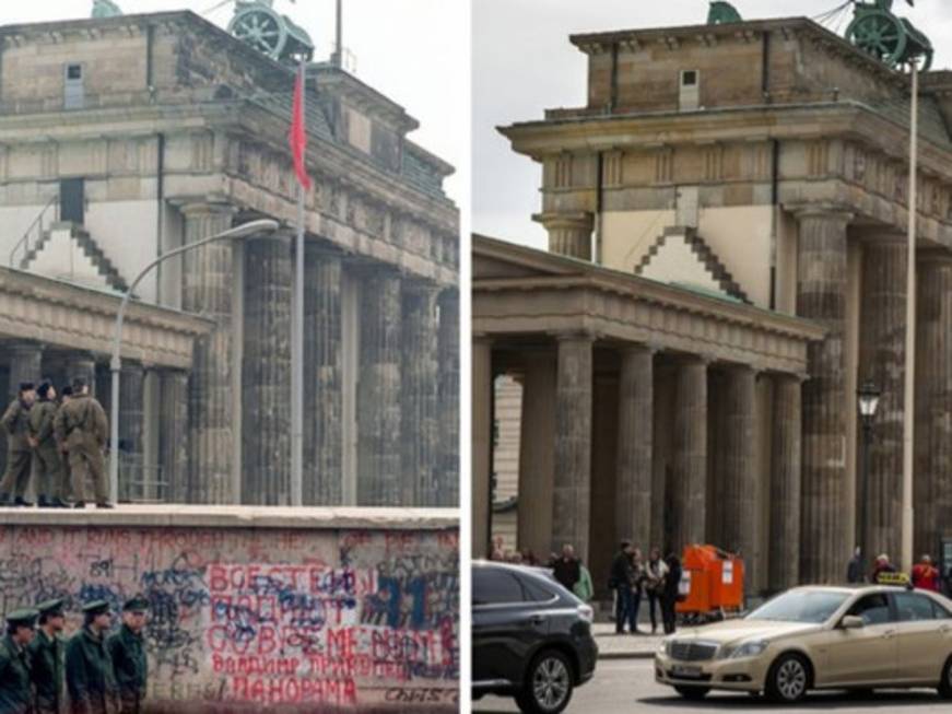 Berlino ieri e oggi: le immagini della città prima e dopo il crollo del muro