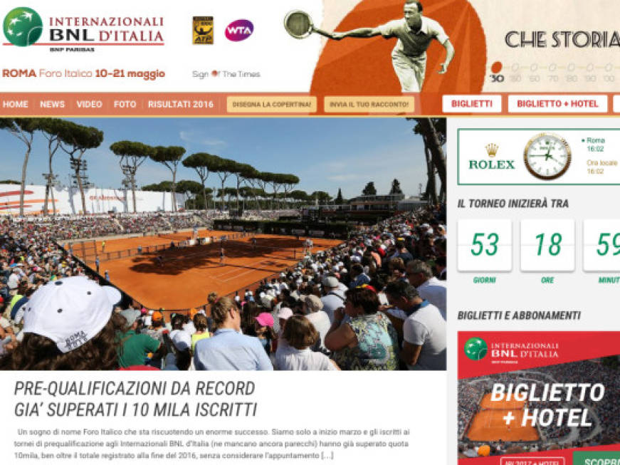 Frecciarossa treno ufficiale degli Internazionali di Tennis di Roma