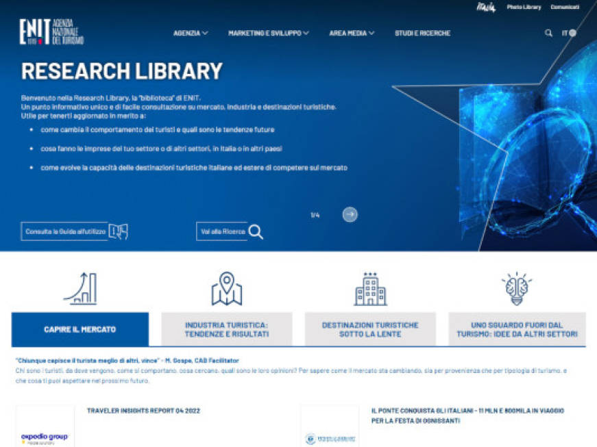 Enit: nasce la Research Library per gli attori del turismo