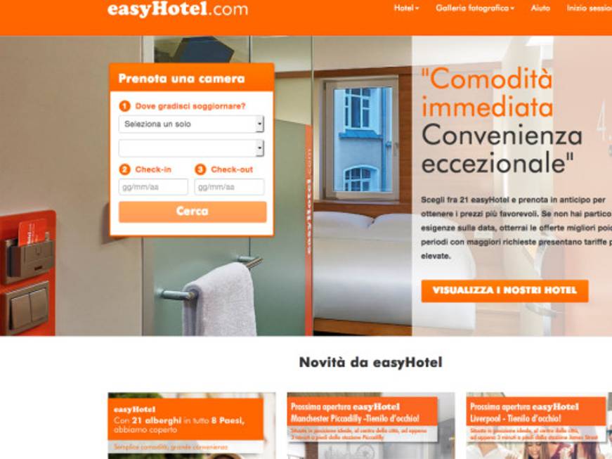 easyHotel: 44 milioni per presidiare l&amp;#39;Europa