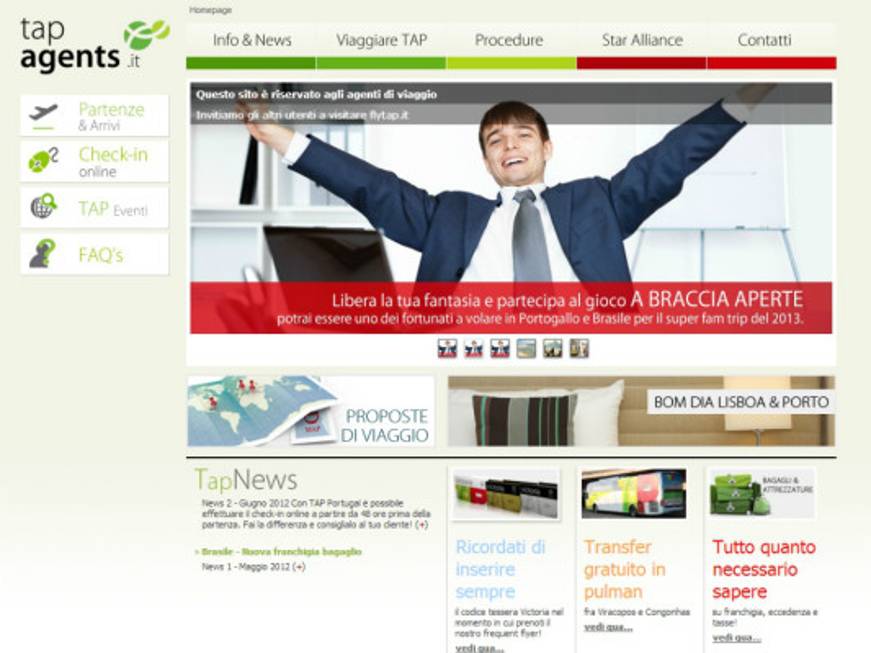 Tapagents.it: TAP lancia il sito per gli agenti di viaggio