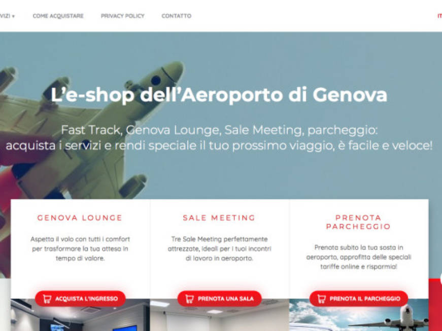 Nuovo sito di ecommerce per l'aeroporto di Genova