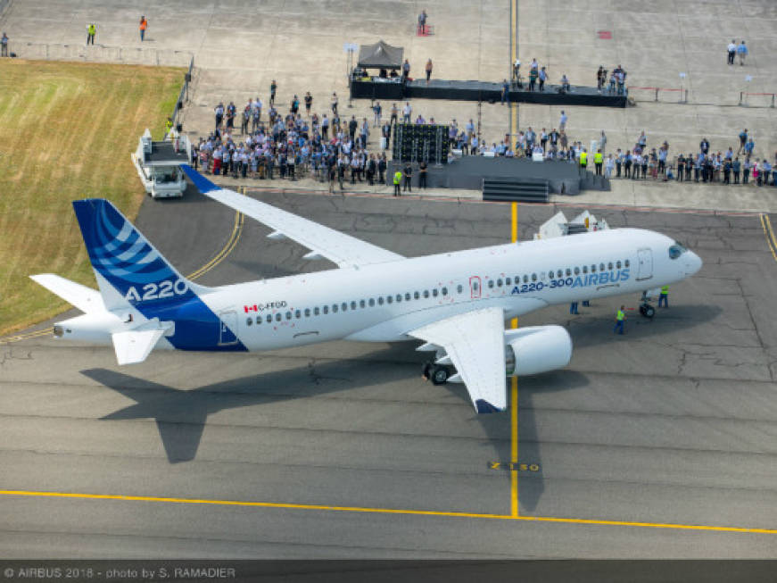 Airbus, si apre l'eradella famiglia A220 Nasce il nuovo aereo per corto-medio raggio