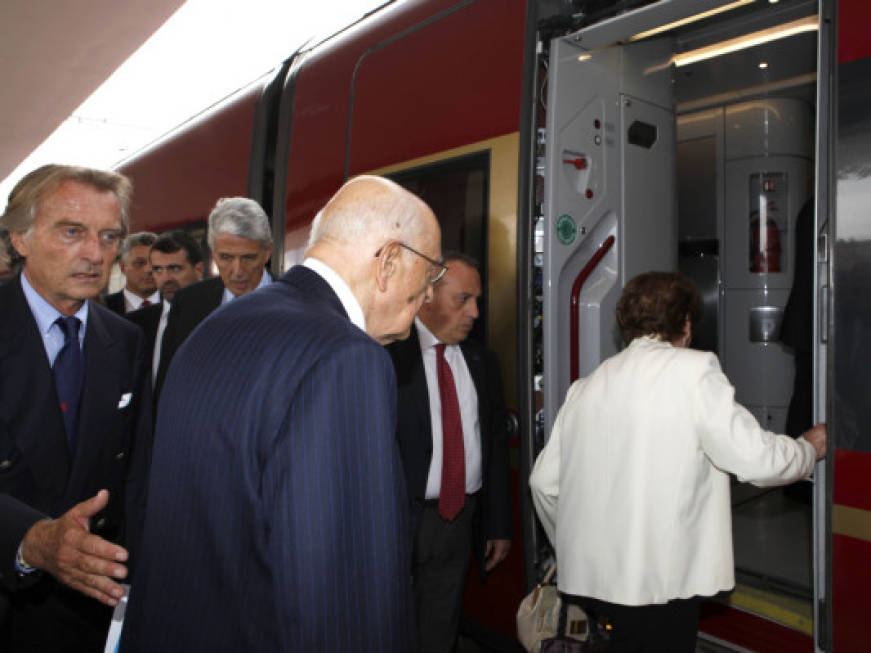 Primo viaggio su Italo per il Presidente Napolitano